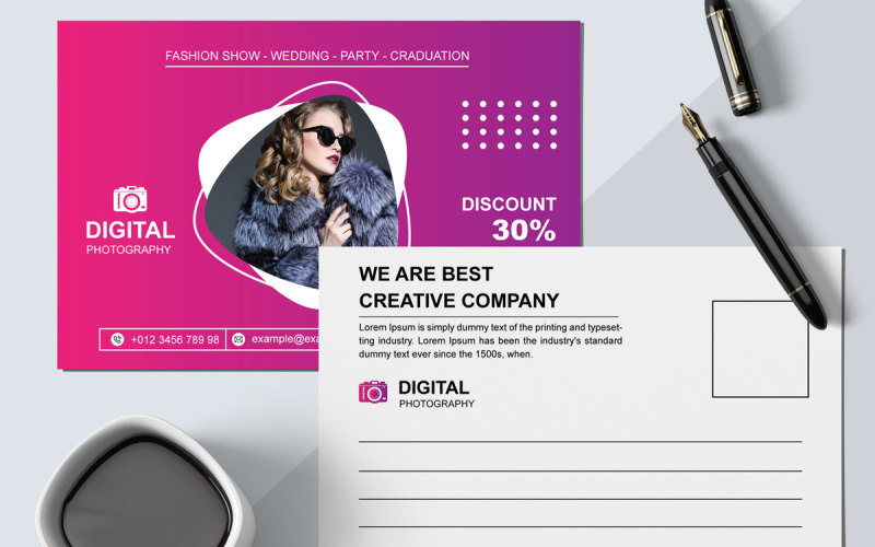Photography Postcard Templates Layout Corporate Identity