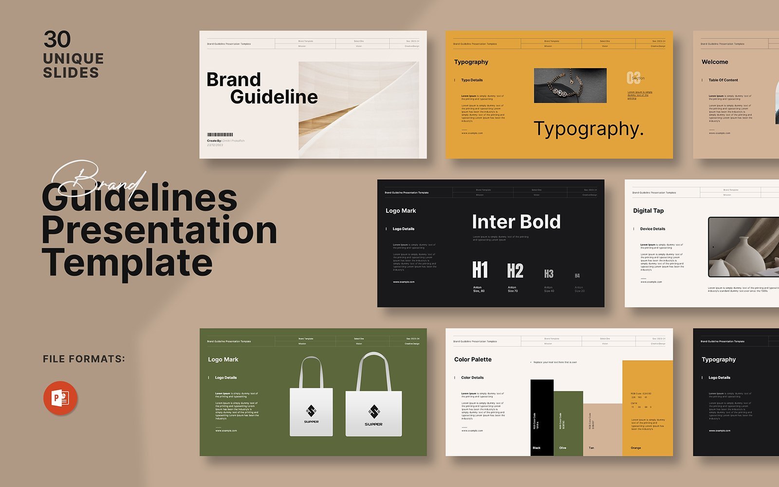 Kit Graphique #379268 Guideline Presentation Web Design - Logo template Preview
