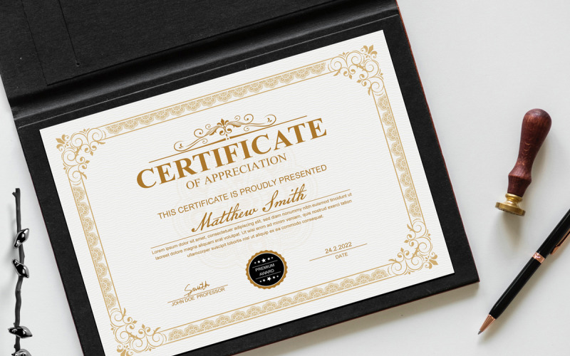 Certificate of Appreciation- Template Corporate Identity