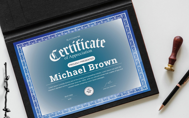 Classic Elegant Certificate Template Corporate Identity