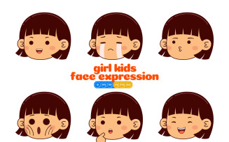 Girl Kids Face Expression #01