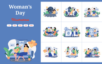 M546_Woman’s Day Illustration Pack