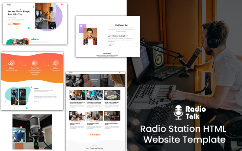 Radio-Talk - Radio Station HTML Website Template Landing Page Template