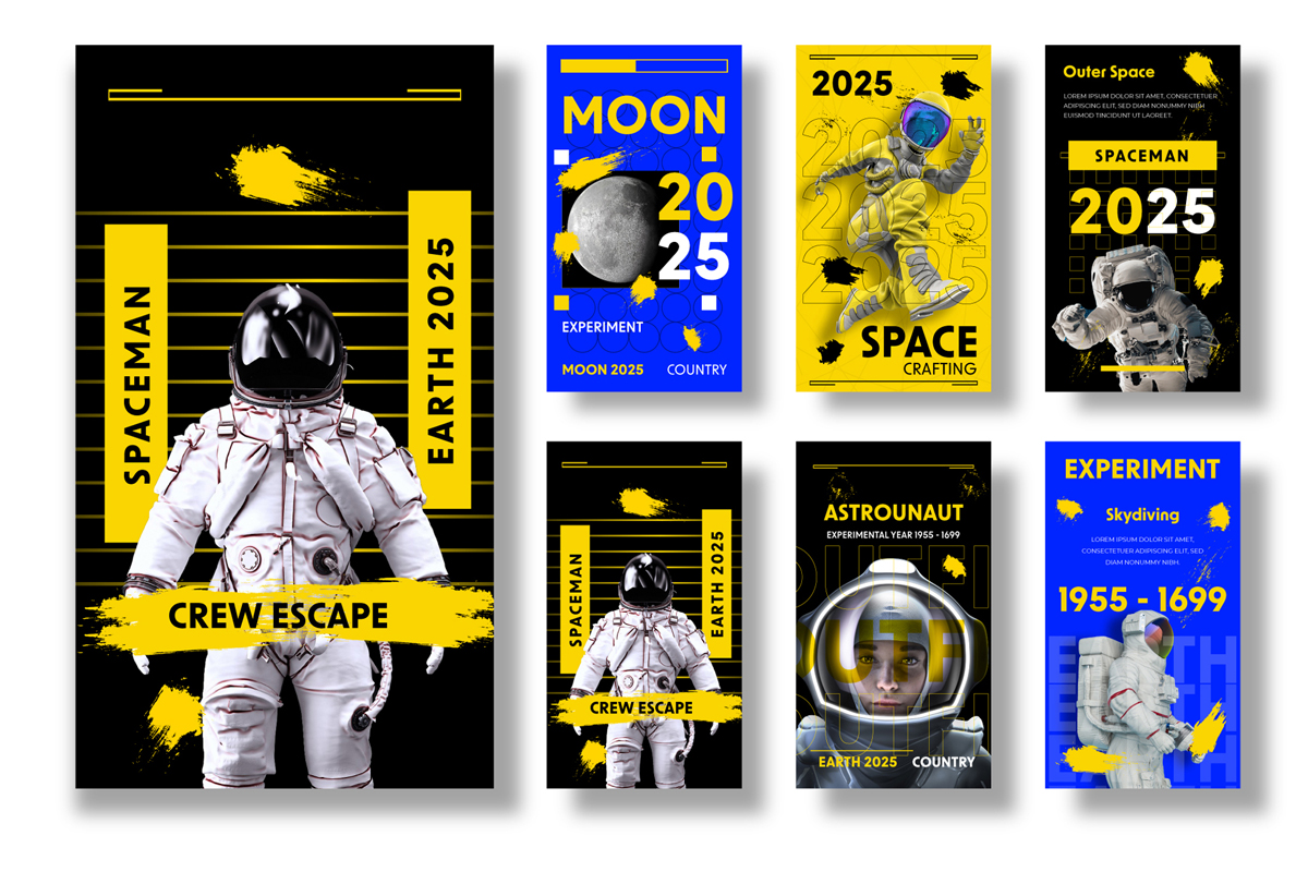 Kit Graphique #379385 Spaceexploration Cosmicvoyage Divers Modles Web - Logo template Preview