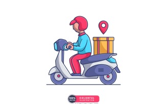 Delivery Courier Vector Illustration