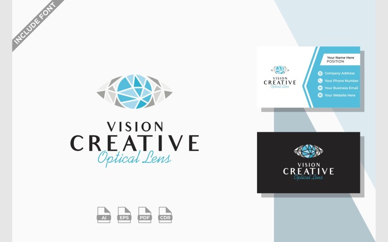 Eye Vision Look Mosaic Logo Logo Template