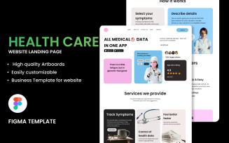 Health Care Figma template Landing page