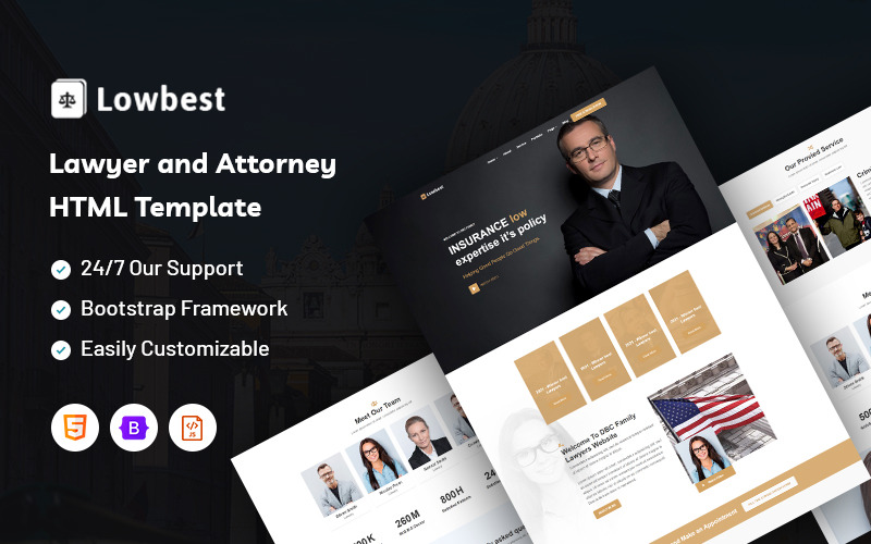Lowbest – Lawyer and Attorney Website Template