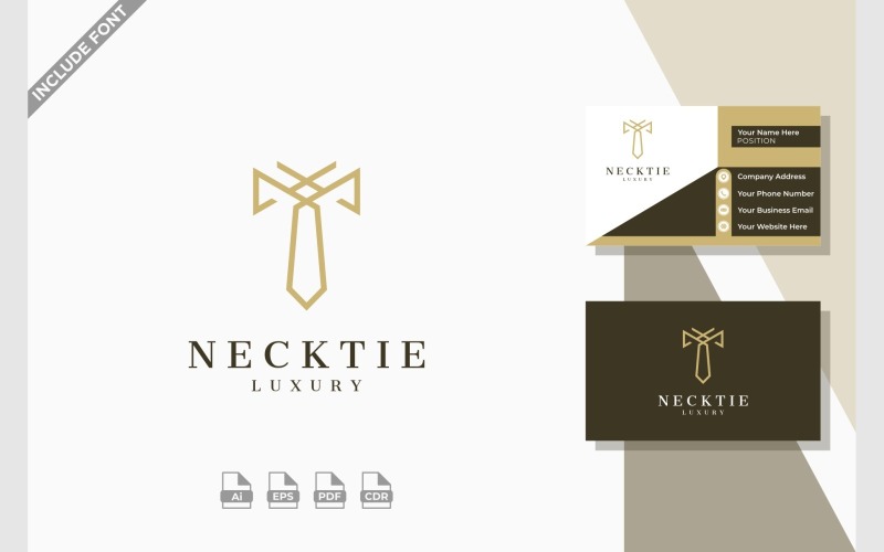 Necktie Tie Clothes Luxury Logo Logo Template