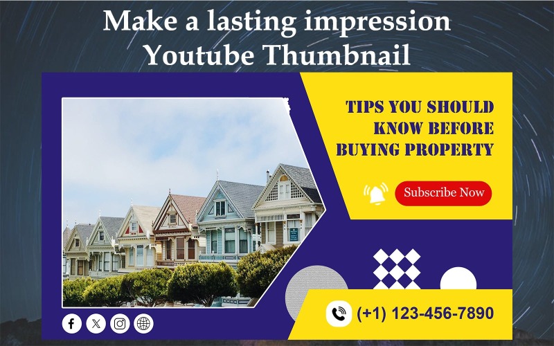 YouTube Thumbnail - Real-Estate Promotion - 014 Social Media
