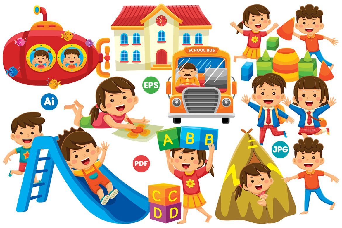 Kit Graphique #379473 Child Activity Divers Modles Web - Logo template Preview