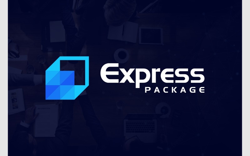 Express Arrow Package Logo Logo Template