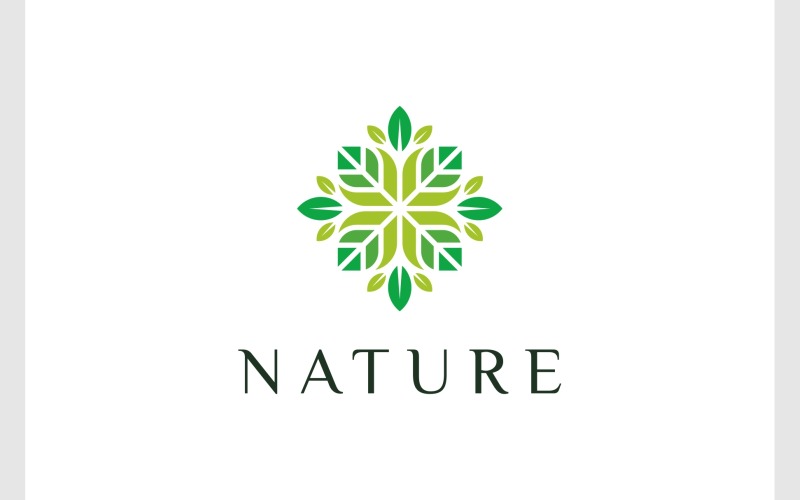 Nature Flower Leaf Decoration Logo Logo Template