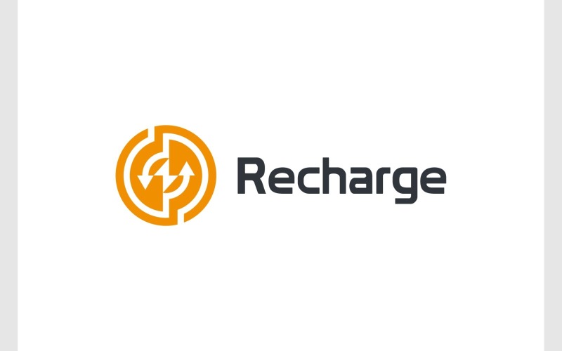 Recharge Volt Energy Logo Logo Template