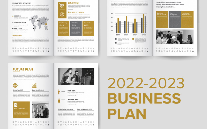 Business Plan Template Layout Corporate Identity