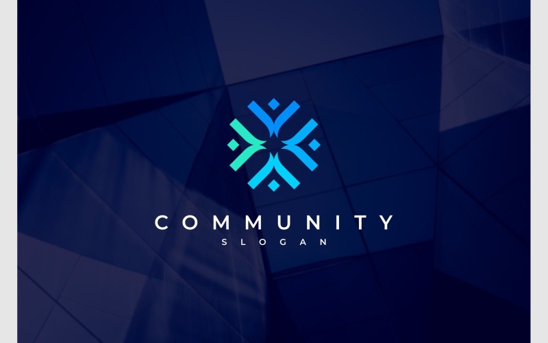 Community Group Happy Logo Logo Template