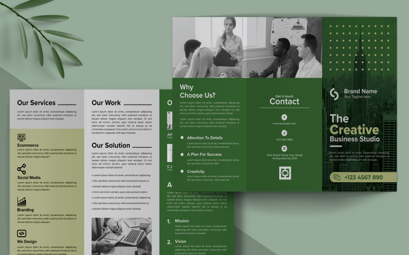 Corporate Business Trifold Brochure Template Layout Corporate Identity
