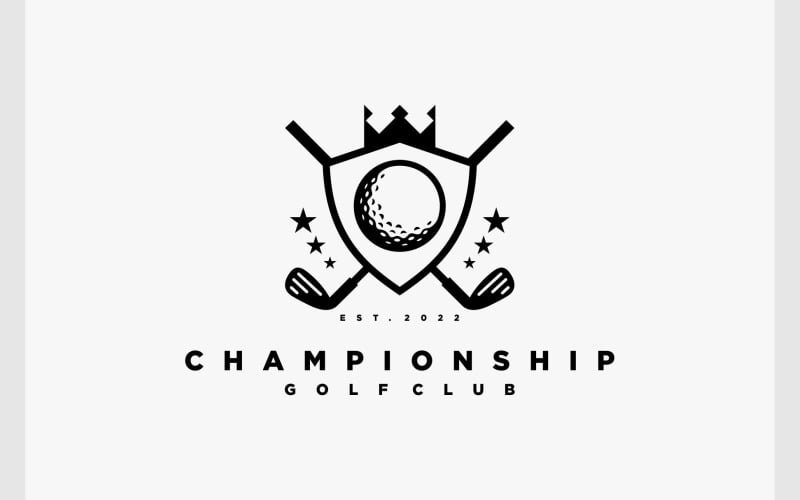 Golf Country Club Emblem Logo Logo Template