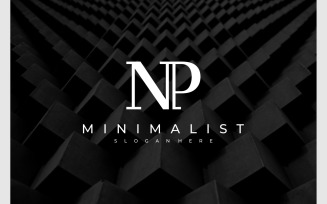 Letter N P Minimalist Monogram Logo