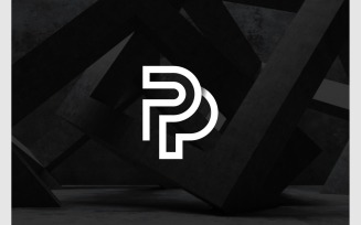 Letter P P Initials Simple Logo