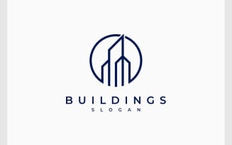 Simple Building Apartment Logo