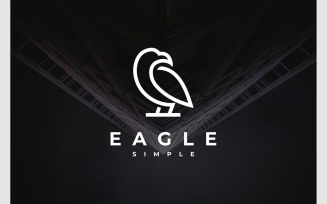 Simple Eagle Hawk Falcon Logo