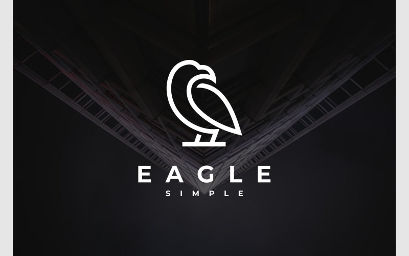 Simple Eagle Hawk Falcon Logo Logo Template