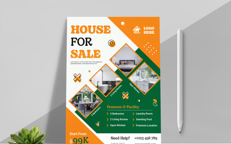 Simple Real Estate Flyer Templates Corporate Identity