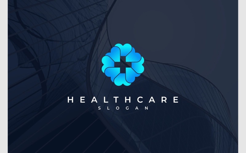 Healthcare Medical Love Logo Logo Template