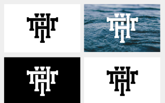 HT Monogram letter Brand Identity Logo Template