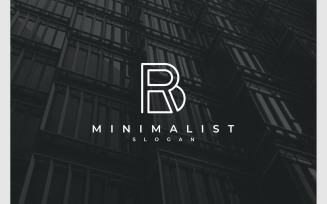 Letter RB BR Initials Minimalist Logo