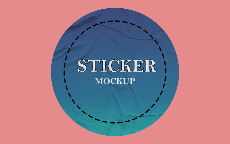 Round Sticker Mockup PSD Template.21 Product Mockup