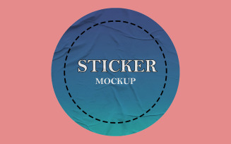 Round Sticker Mockup PSD Template.21
