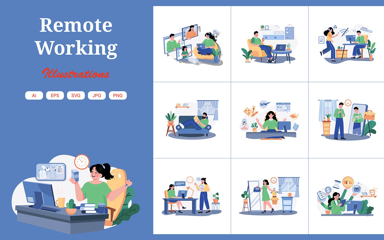 Template #379725 Remote Work Webdesign Template - Logo template Preview