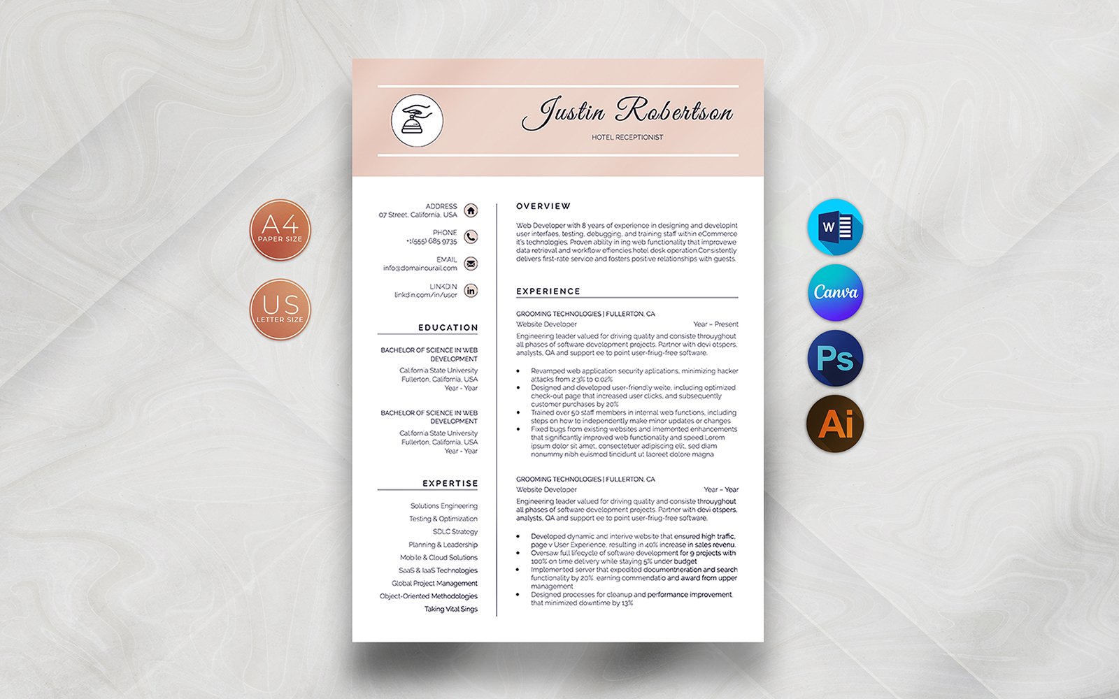 Template #379794 Template Resume Webdesign Template - Logo template Preview