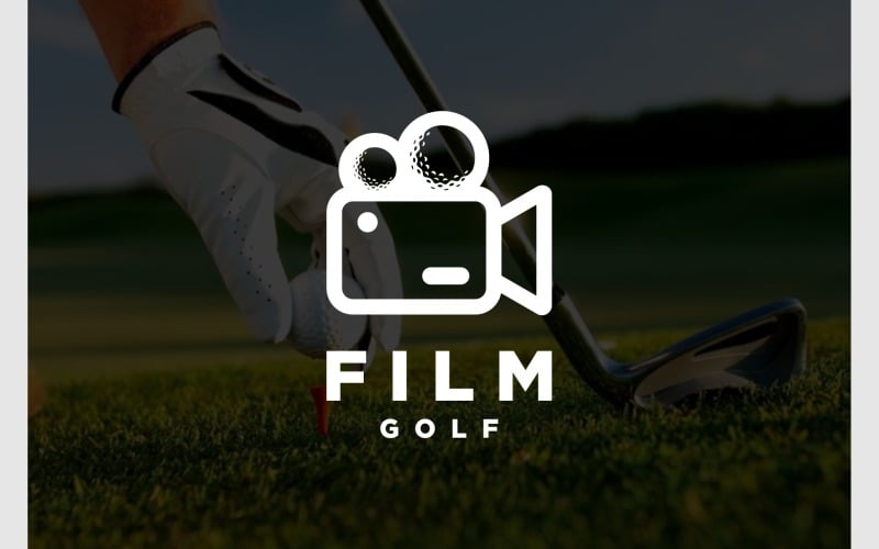 Camera Film Golf Ball Club Logo Logo Template