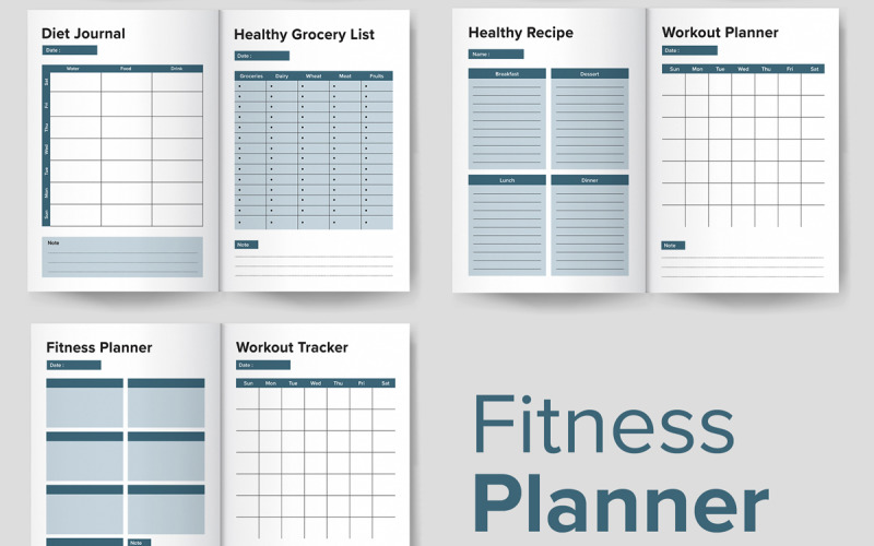 Fitness Planner Templates Corporate Identity