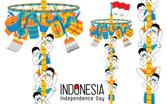 Indonesia Independence Day Vector Illustration #01