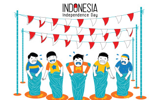 Indonesia Independence Day Vector Illustration #04