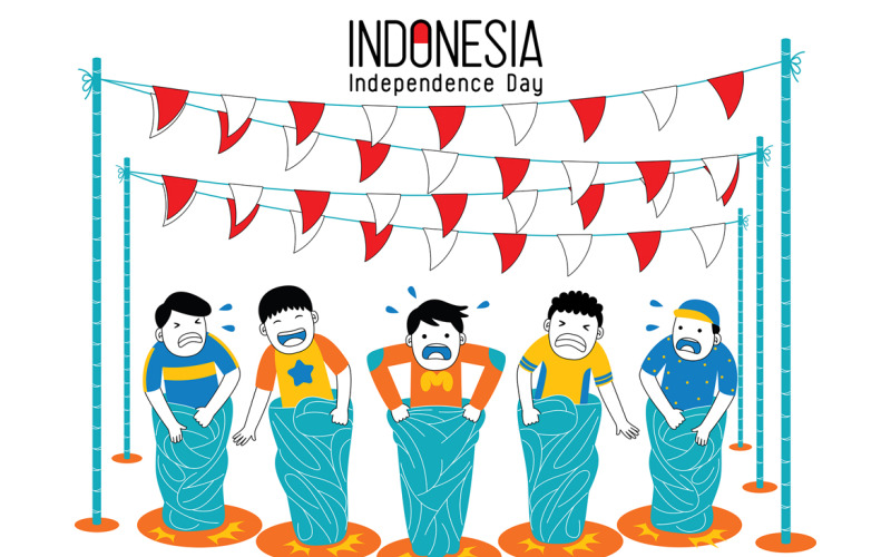Indonesia Independence Day Vector Illustration #04 Vector Graphic