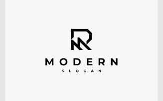 Letter RM or MR Monogram Logo