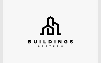 Letter S Building Real Estate Logo