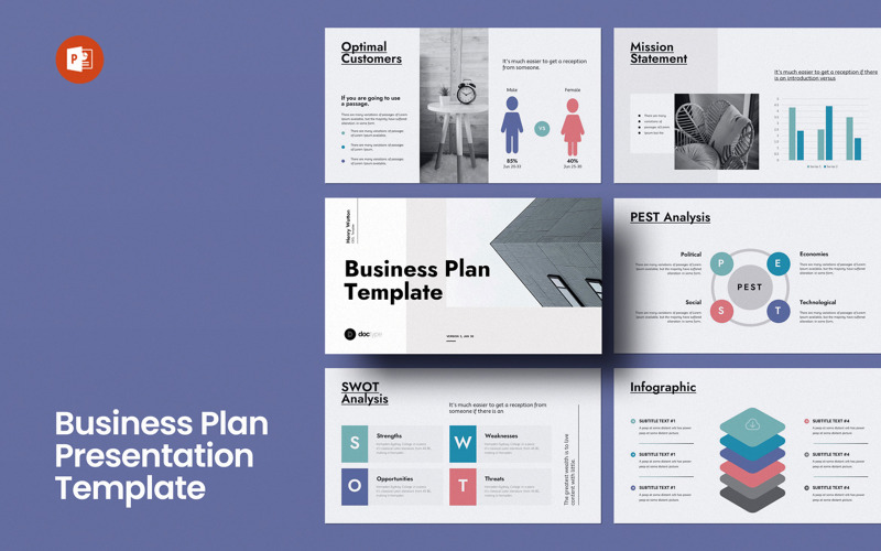 Business Plan PowerPoint Layout presentation template PowerPoint Template