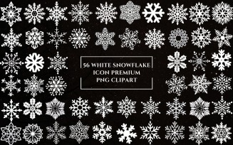 56 White Snowflake Icon PNG Clipart
