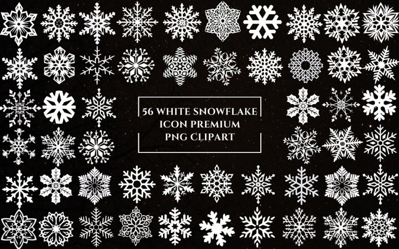 56 White Snowflake Icon PNG Clipart Background