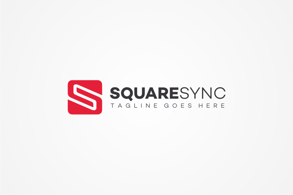 Square Sync  Letter S logo design template