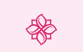 Abstract Flower vector logo design template