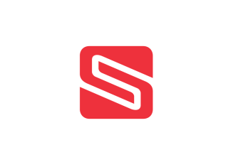 Square Sync Letter S logo design template
