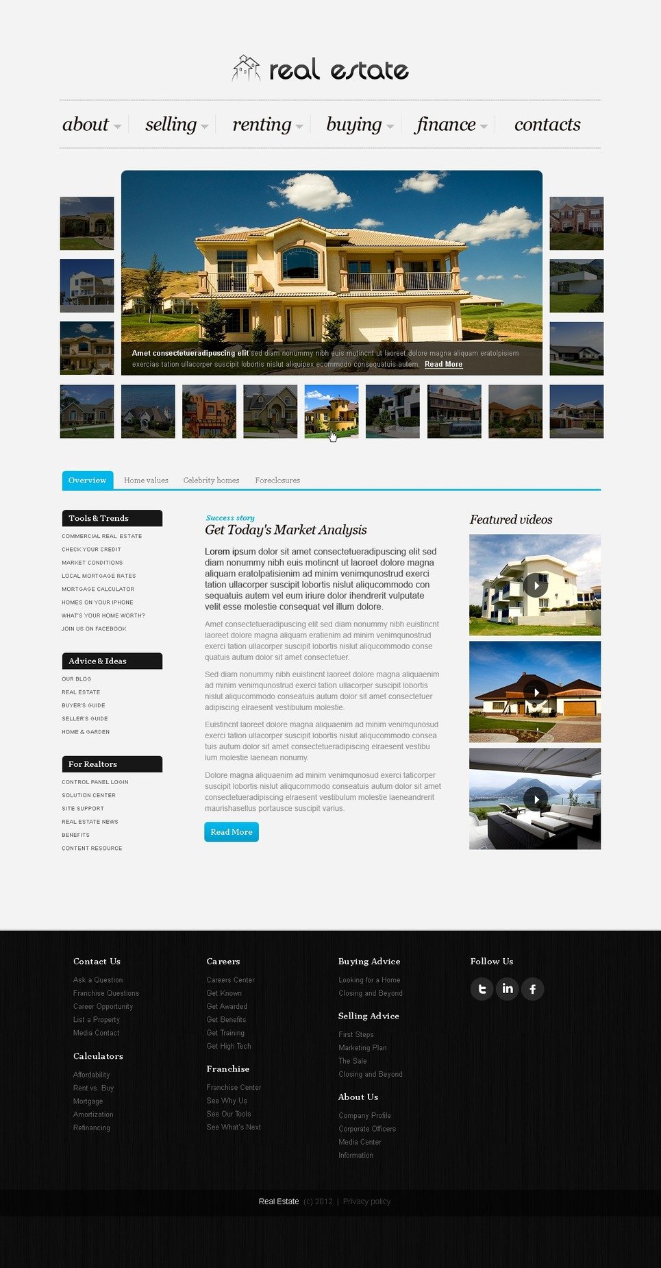 Real Estate Agency Website Template #38044