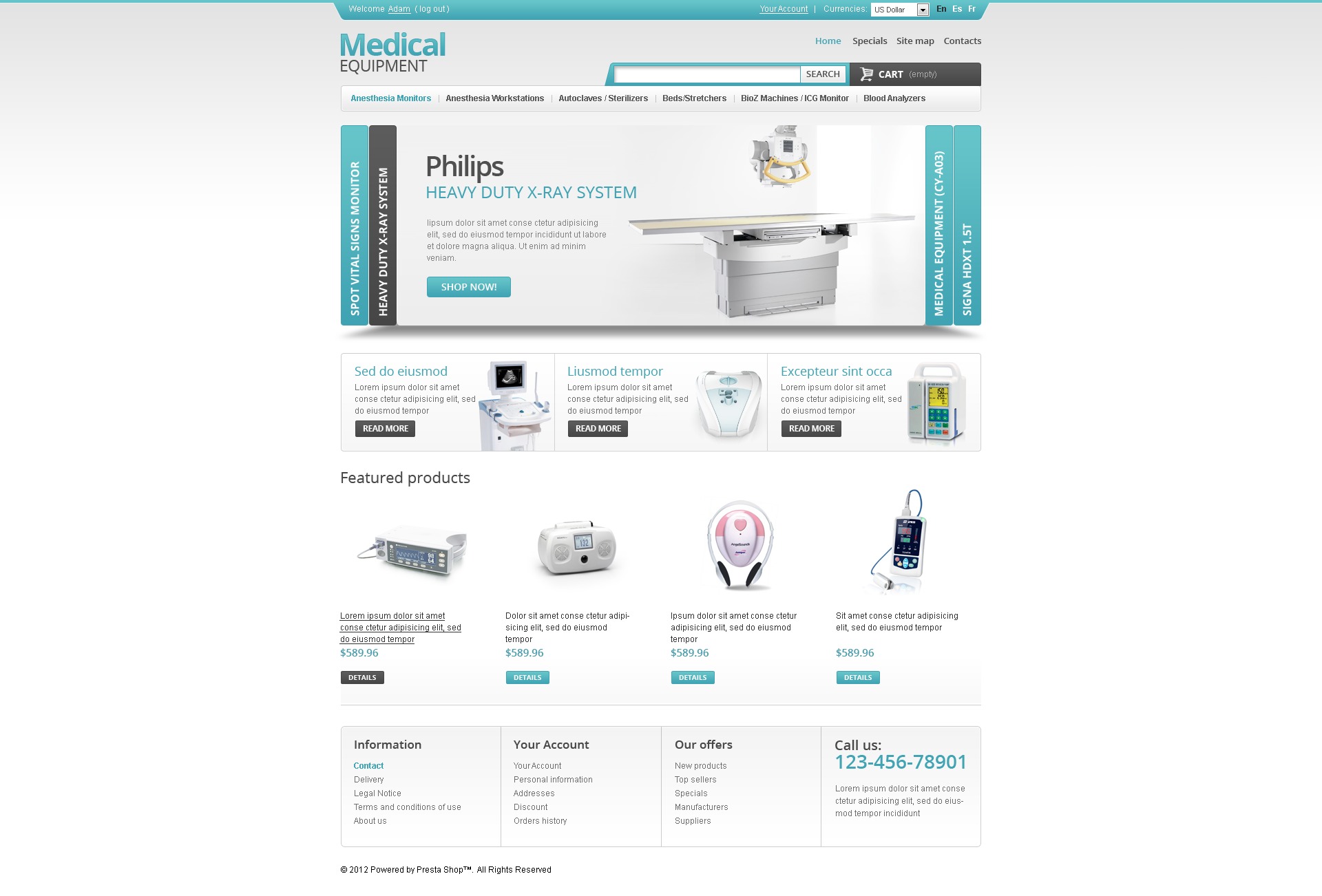 Medical Equipment Store Theme 38048